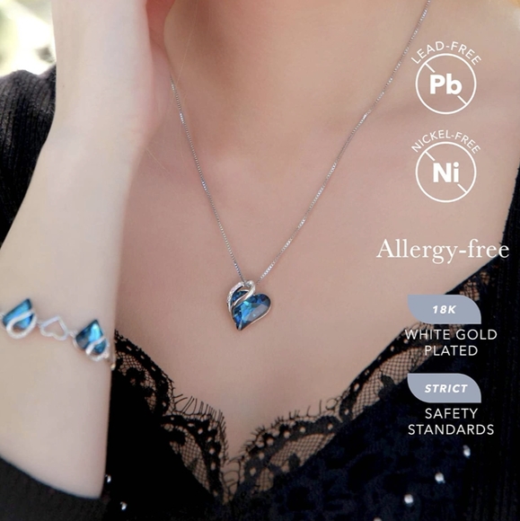 NWT Silver Infinity Birthstone Heart Pendant Necklace - Picture 4 of 5